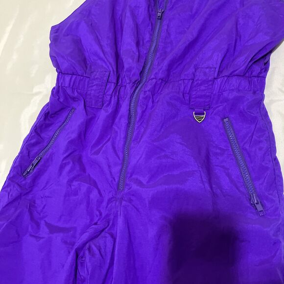 Skitique Snowsuit Wonens M Purple One Piece Sleeveless Snowboard Vintage - Picture 3 of 8